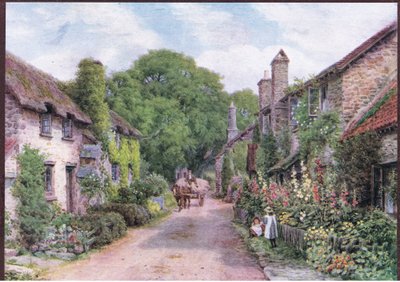 Rossington, nära Porlock, Somerset, från The Cottages and the Village Life of Rural England publicerad av Dent & Sons Limited av Alfred Robert Quinton