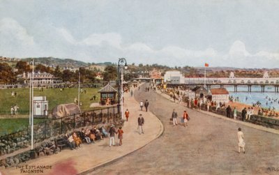 The Esplanade, Paignton (färg litho) av Alfred Robert Quinton