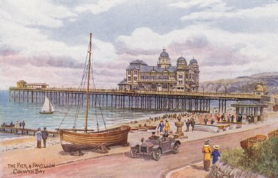 The Pier and Pavilion, Colwyn Bay (färglitografi) av Alfred Robert Quinton