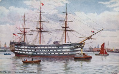 The Victory, Portsmouth Harbor av Alfred Robert Quinton