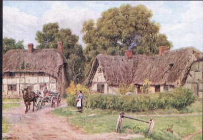 West Hagbourne, Berkshire, från The Cottages and the Village Life of Rural England publicerad av Dent & Sons Limited, 1912 av Alfred Robert Quinton