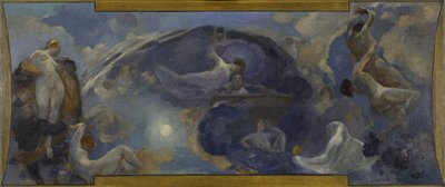 Skiss till Petit Palais, södra galleriet: Poesi - Drama, mellan 1906 och 1914 (olja på duk) av Alfred Roll