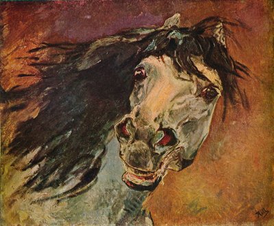 Andalusisk hästhuvud, c1910 av Alfred Roll