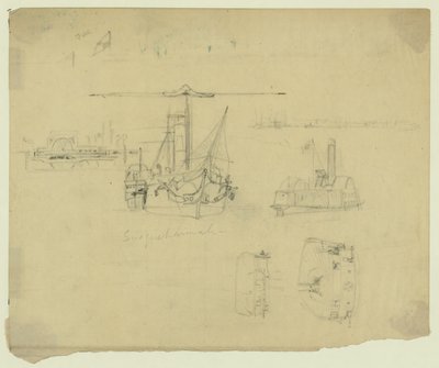 Fem vyer över Susquehanna och Ceres av Alfred Rudolph Waud