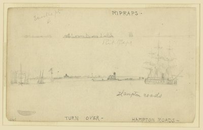 Ripraps. (och) Hampton Roads av Alfred Rudolph Waud