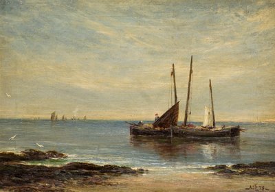 Fiskebåtar vid mynningen av Tay av Alfred Sanderson Edward
