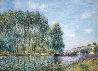 En kurva i floden Loing vid Moret. Våren 1886. av Alfred Sisley
