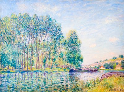 En krök i Loing at Moret av Alfred Sisley
