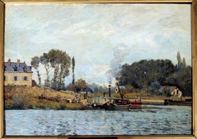 Båt vid Bougivalslussen Målning av Alfred Sisley (1839-1899) 1873 Sön. 0,46x0,65 m Paris, musee d