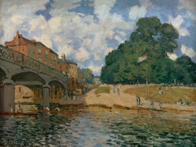 Bridge vid Hampton Court av Alfred Sisley