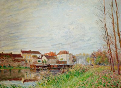 En kväll i Moret i slutet av oktober av Alfred Sisley