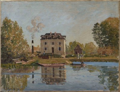 Fabrik vid Seine-stranden, Bougival av Alfred Sisley