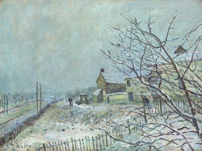 Första snön i Veneux-Nadon, 1878 av Alfred Sisley