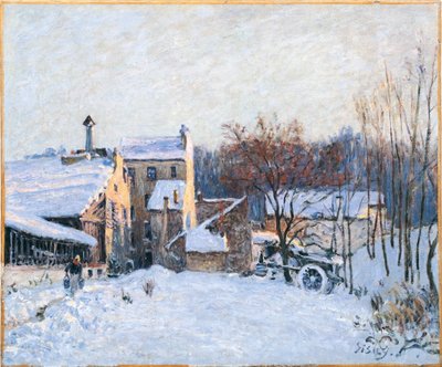 Franska: Une cour à Chaville av Alfred Sisley