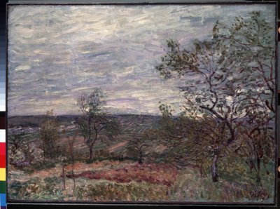 ""Journee de vent a Veneux"" (Vinig dag i Veneux) Målning av Alfred Sisley (1839-1899) 1882 (Impressionism) Eremitagemuseet, Sankt Petersburg (Sankt-Petersburg) av Alfred Sisley