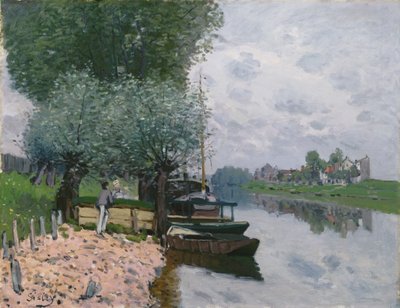 Seine vid Bougival av Alfred Sisley