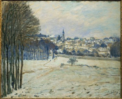 La neige a Marly-le-Roi ... (målning på duk) av Alfred Sisley