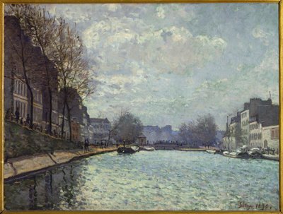 Le Canal St. Martin, Paris (olja på duk) av Alfred Sisley