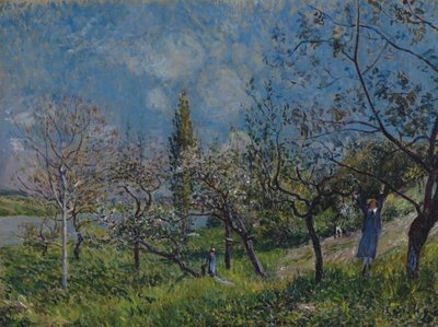 Fruktträdgård på våren av Alfred Sisley