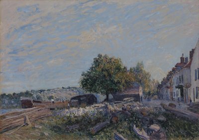Saint-Mammès på morgonen av Alfred Sisley