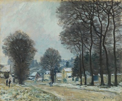 Snö vid Louveciennes, ca 1874 av Alfred Sisley