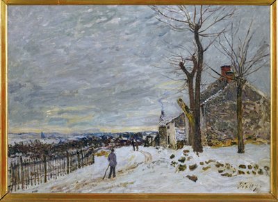 Snö i Veneux-Nadon, ca 1880 (målning på duk) av Alfred Sisley