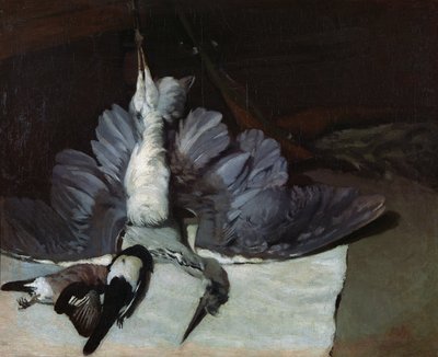 Stilleben: Häger med spridda vingar av Alfred Sisley