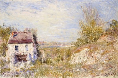 Det övergivna huset; Det övergivna huset, ca 1886 av Alfred Sisley