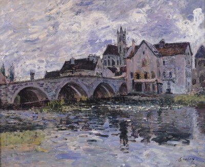 Bron över Moret-sur-Loing, 1887 av Alfred Sisley