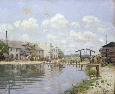 Canal Saint-Martin, Paris av Alfred Sisley