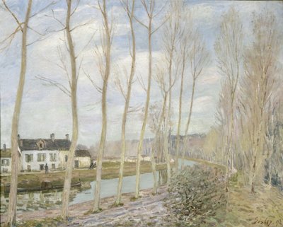 Canal du Loing vid Moret av Alfred Sisley