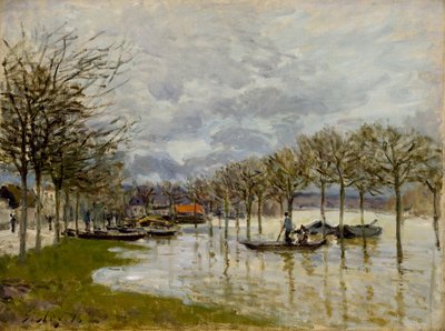 Översvämningen på vägen till Saint-Germain, 1876 av Alfred Sisley