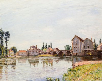 The Loing below the Pont de Moret, 1892 av Alfred Sisley