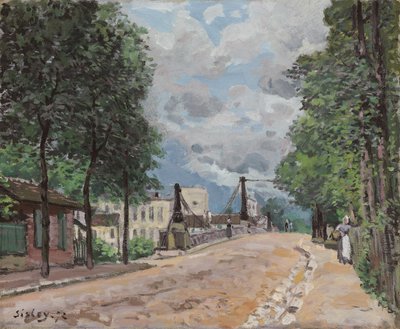 Gennevilliers väg; Vägen till Gennevilliers, 1872 av Alfred Sisley
