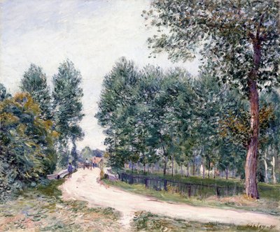 The Road of Saint-Mammes - På morgonen av Alfred Sisley