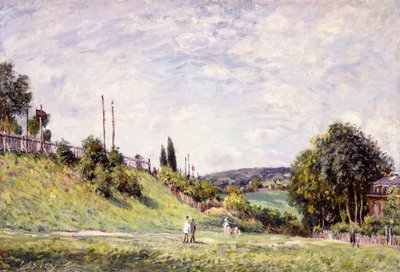 Backen vid järnvägen i Sevres, 1879 av Alfred Sisley