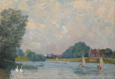 Themsen vid Hampton Court, 1874 av Alfred Sisley