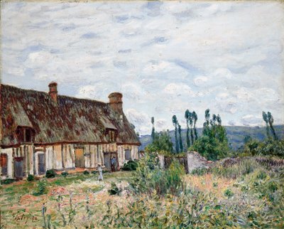 Den övergivna stugan med halmtak, 1894 av Alfred Sisley