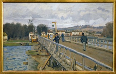 Gångbron vid Argenteuil av Alfred Sisley