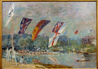 Regatterna på Molesey. Målning av Alfred Sisley (1839-1899) av Alfred Sisley