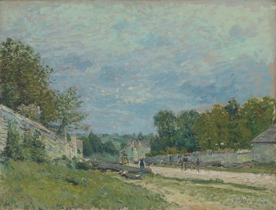 Versailles Road; Vägen till Versailles, 1876 av Alfred Sisley