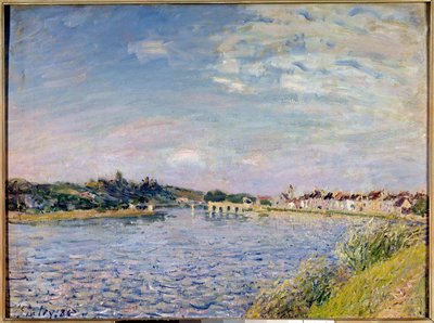 Utsikt över mammor på den släta målningen av Alfred Sisley (1839-1899) 1886 sön. 0,54x0,73 m Dijon, Museum of Fine Arts av Alfred Sisley