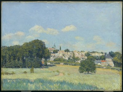 View of Marly-le-Roi, Sunlight Effect eller View of Marly-le-Roi: Sunlight, 1876 av Alfred Sisley