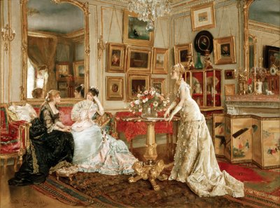 A.Stevens, Målarens skrivrum av Alfred Emile Stevens