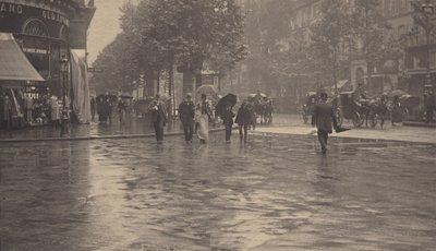 En regnig dag på boulevarden, Paris av Alfred Stieglitz