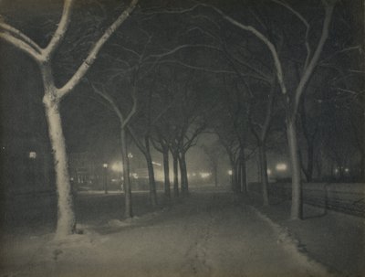 En isig natt, New York av Alfred Stieglitz