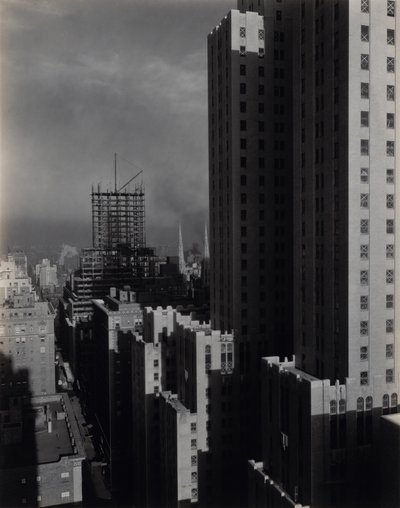 Från mitt fönster på Shelton, västerut av Alfred Stieglitz