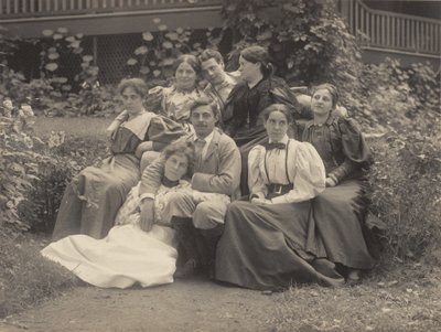 Ma, moster Rosa, Selma, Ag, Emmy, Ralph Bernheim, Hans Wetzler och Minnie Wetzler, Lake George av Alfred Stieglitz