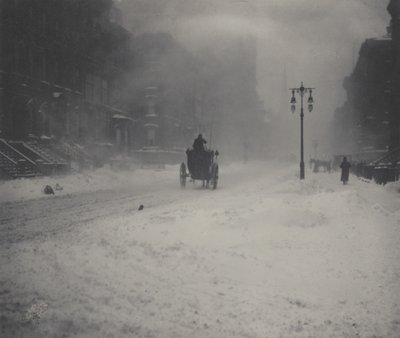 Snöstormen, New York av Alfred Stieglitz
