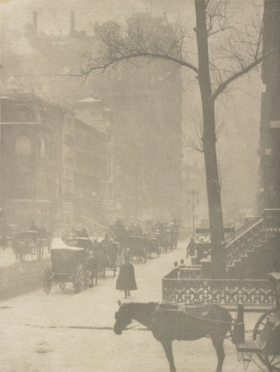 Gatan, design för en affisch (fotogravyr) av Alfred Stieglitz
